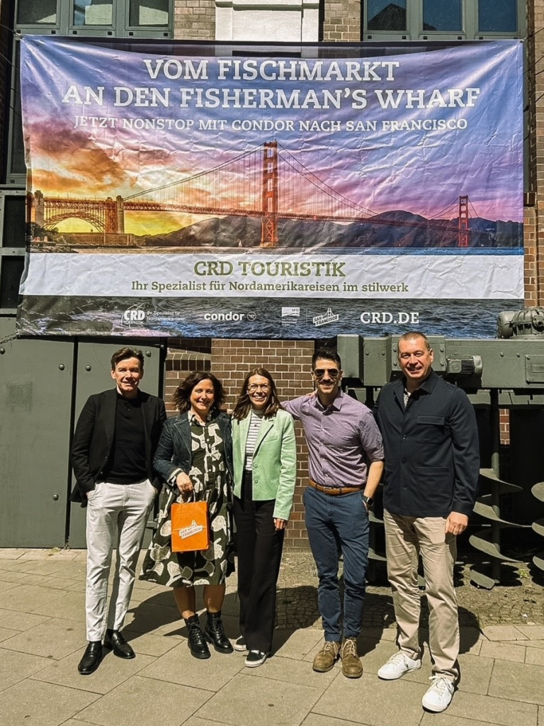 Deutschland-Roadshow: Mit den Kollegen von San Francisco Travel vorm CRD-Büro in Hamburg